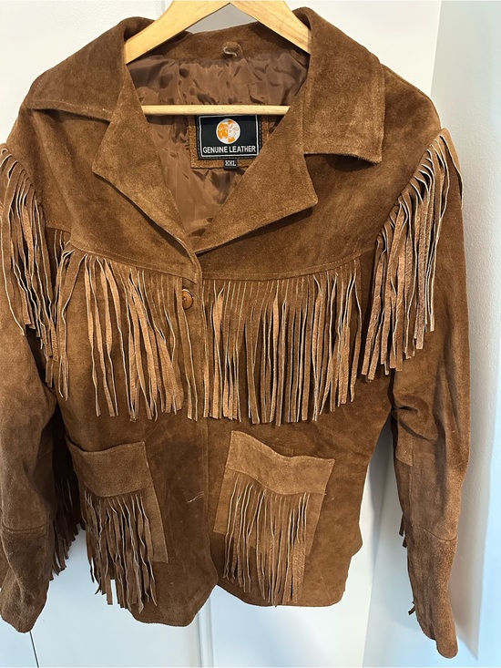 Jackets & Blazers - Women's Brown Suede Fringe Jacket
